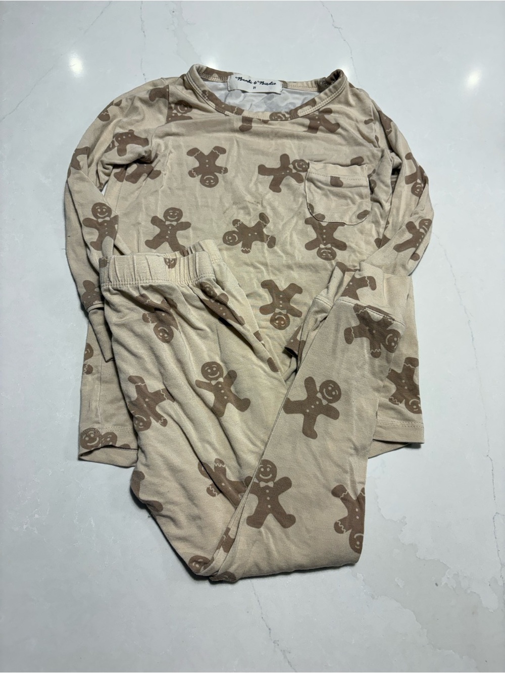 Bambi and Birdie holiday gingerbread PJ 2T